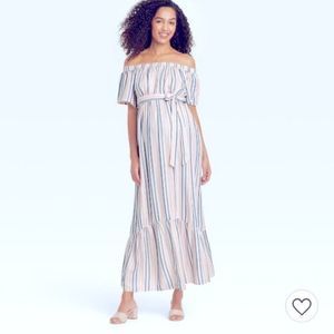 Isabel Maternity by Ingrid & Isabel Maxi Dress Off The Shoulder Size Small